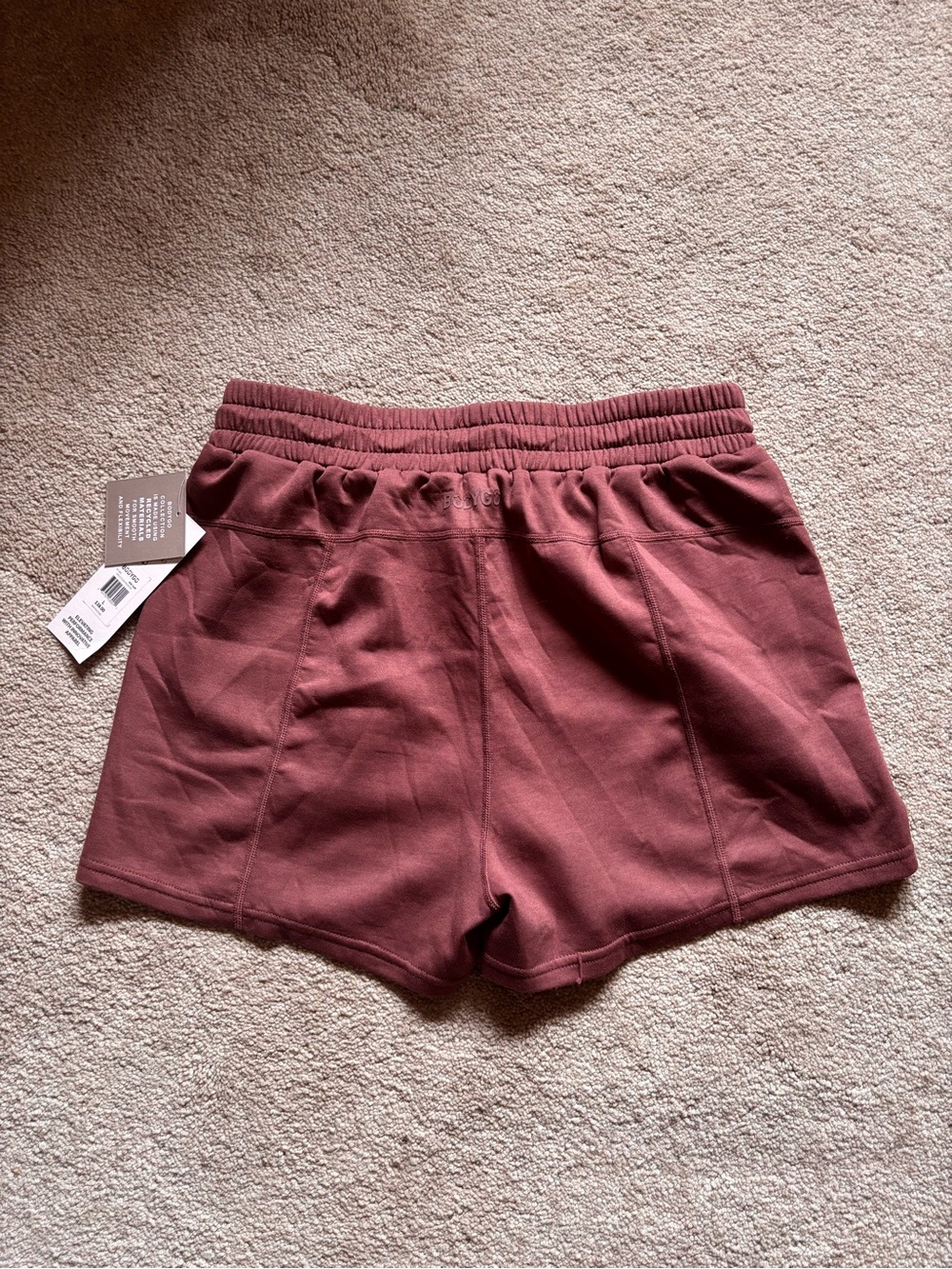 BodyGo Pull-On Drawstring Shorts - Mauve - Picture 5 of 6